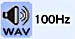 100hzのサウンドデータ/wav